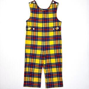 Donmoor Vintage Toddler Romper Plaid No iron Made in USA Size 2T